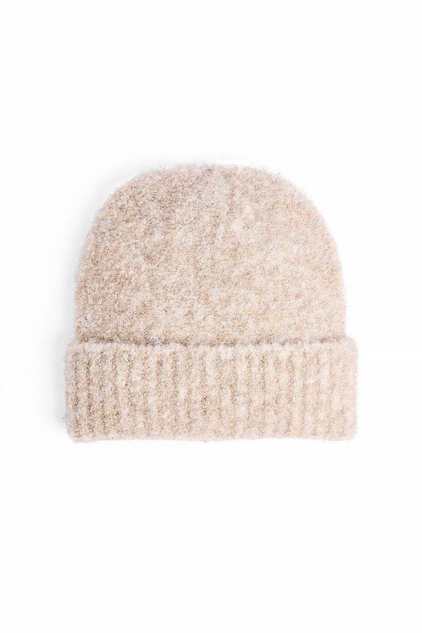 Knitted Bouclé Look Beanie Product Image