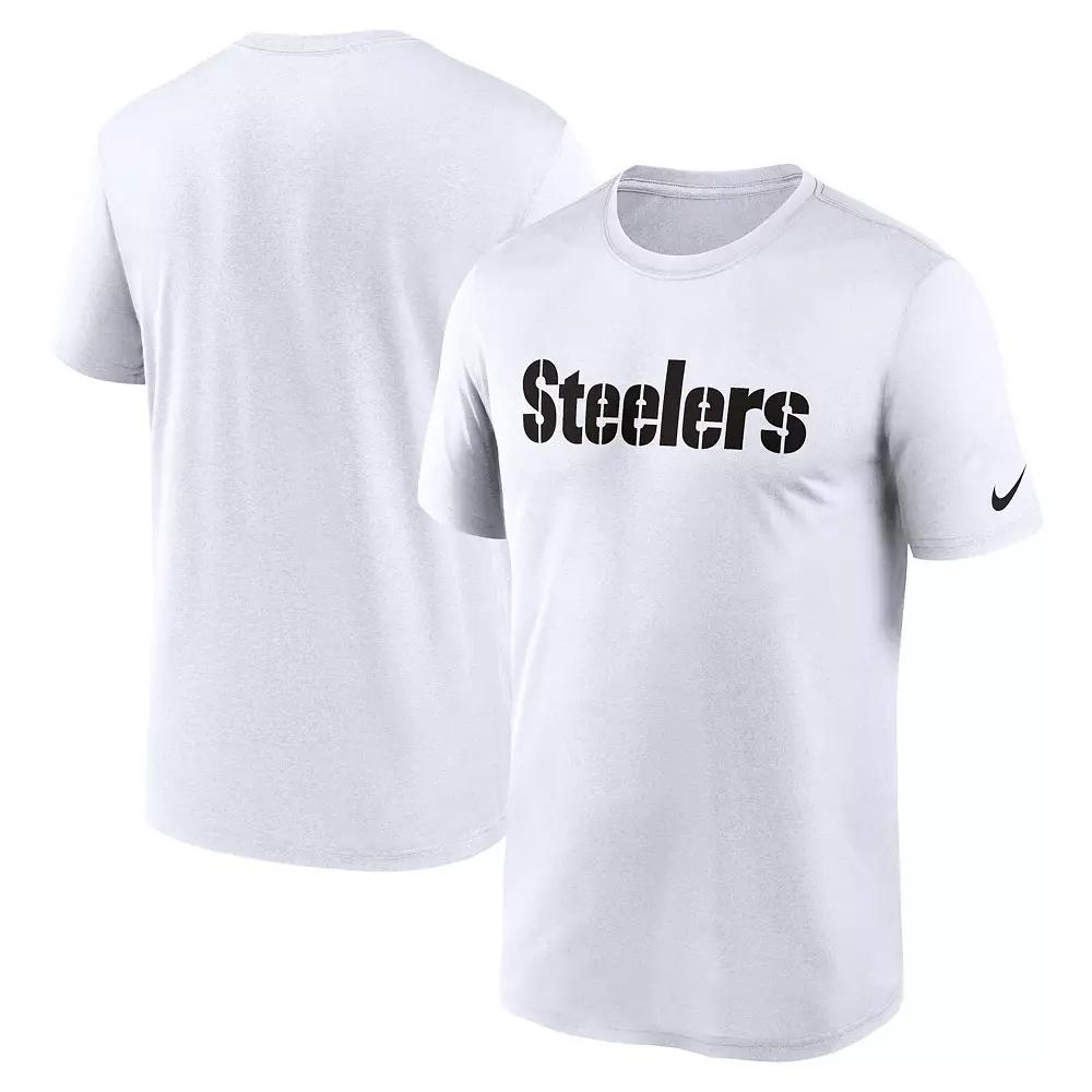 Men's Nike White Pittsburgh Steelers Legend Wordmark Performance T-Shirt,  Product Image