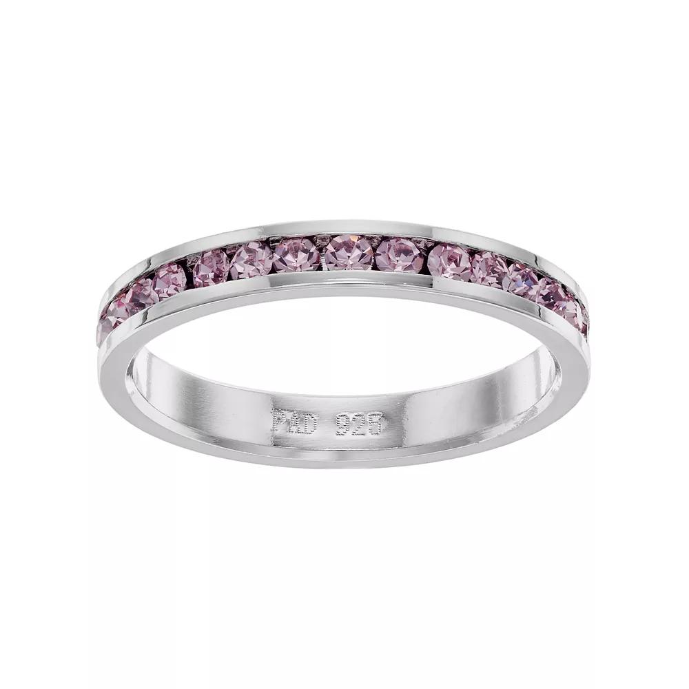 Traditions Jewelry Company Sterling Silver Crystal Birthstone Eternity Ring, Women's,  Product Image