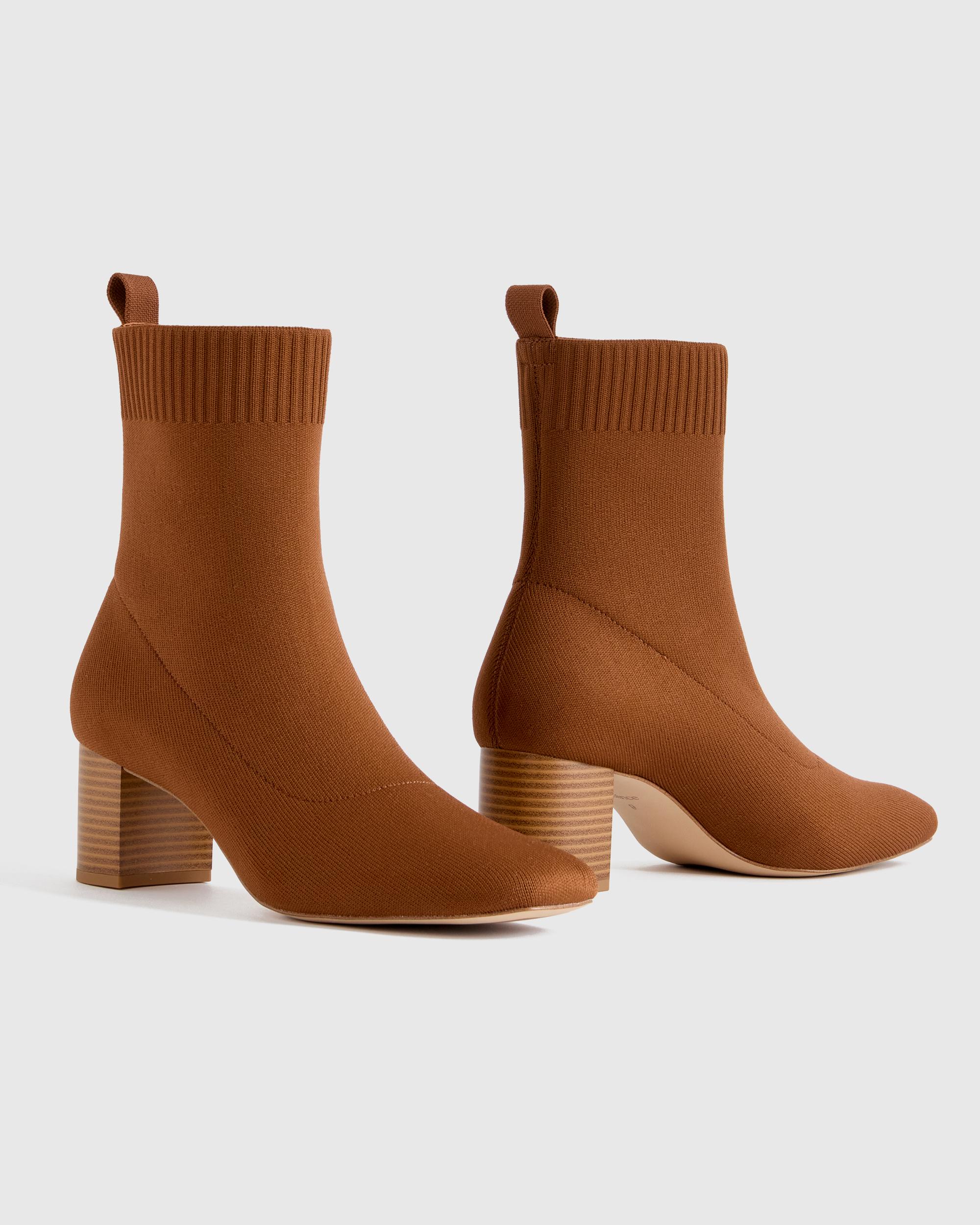 Quince | Women's Eco Knit Heeled Bootie Eco-Knit Product Image