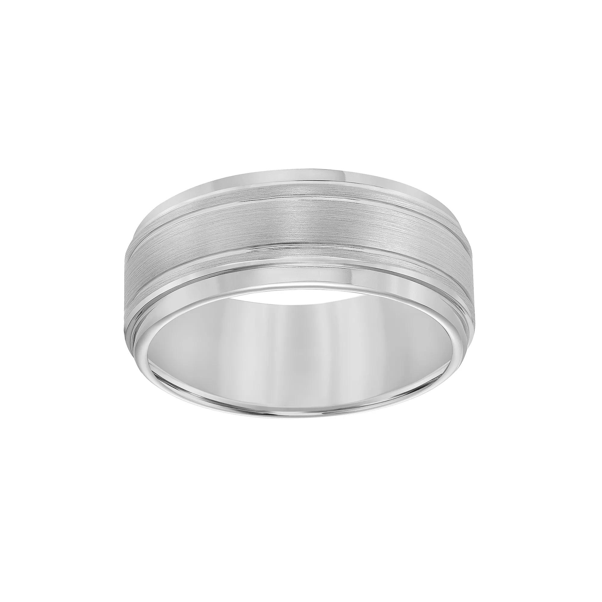 AXL White Tungsten Carbide 9 mm Comfort Fit Men's Band, Size: 13 Product Image