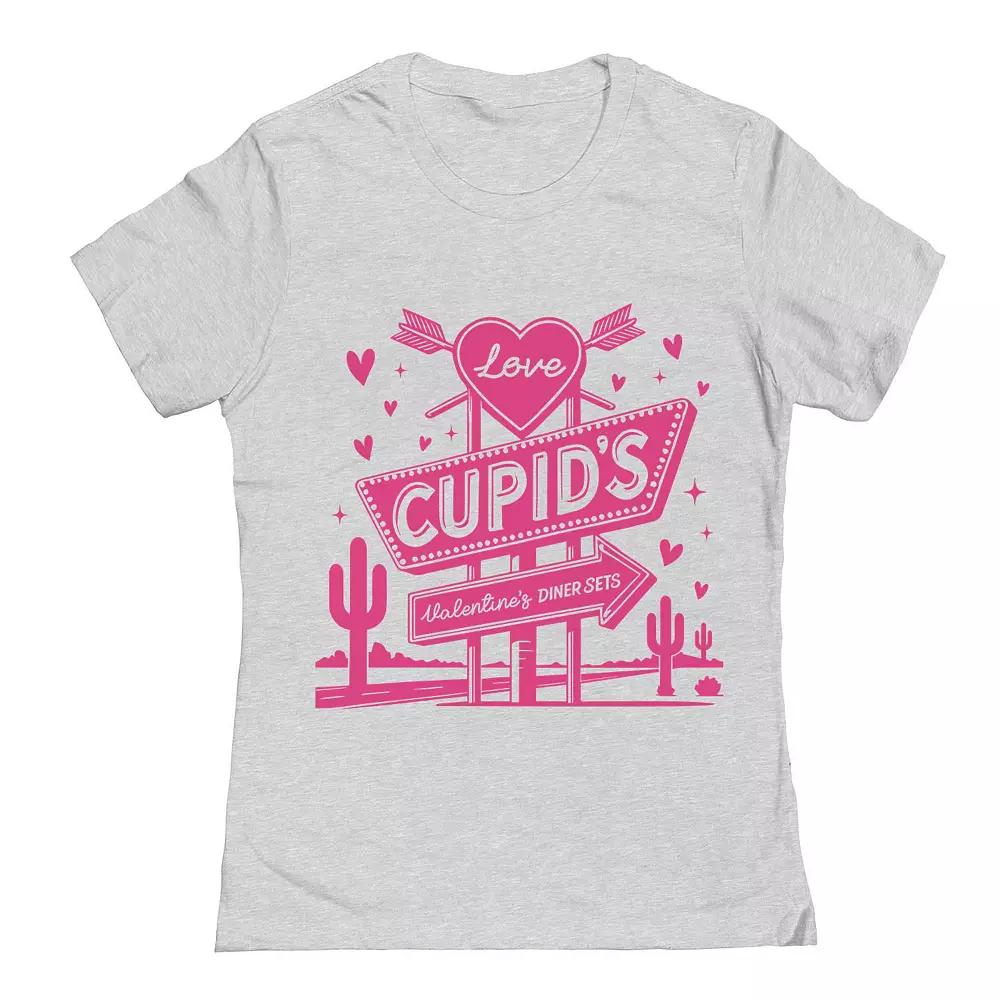 Junior's Cupids Valentines Valentine's Day Graphic Tee, Women's,  Product Image
