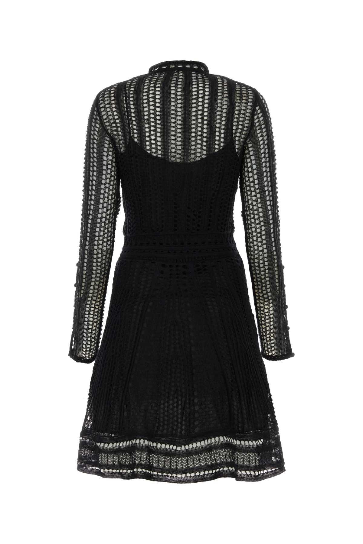 CHLOÉ Black Linen Blend Mini Dress Product Image