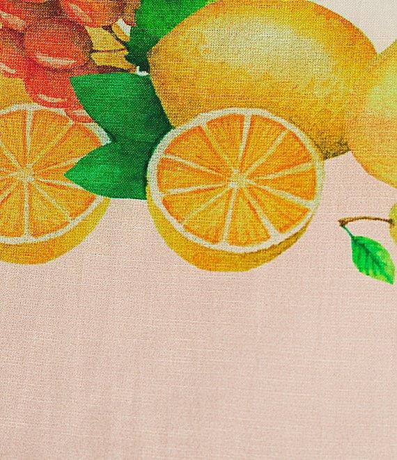 Antonio Melani Coordinating Callista Linen Blend Fruit Printed Square Neck Sleeveless Blouse Product Image