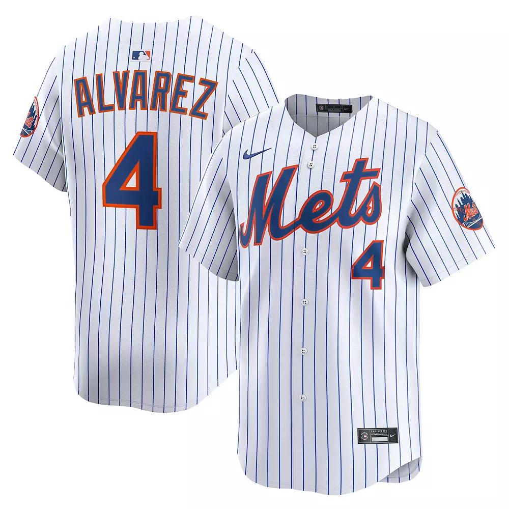 Men's Nike Francisco Alvarez White New York Mets Home Limited Player Jersey, Size: XL Product Image