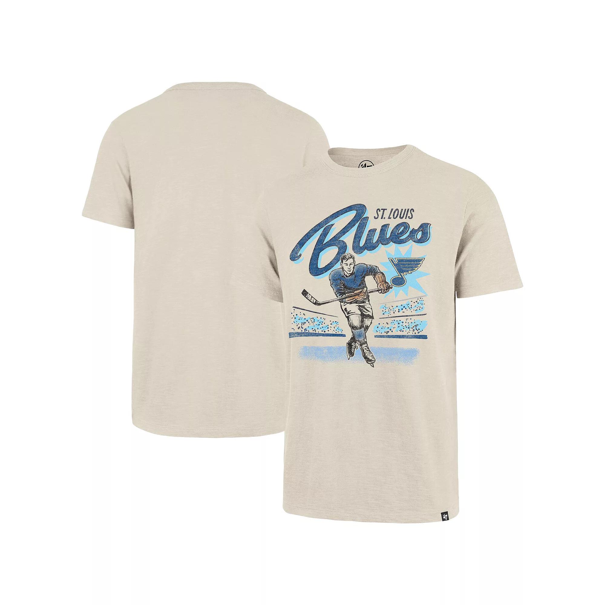Men's '47  Natural St. Louis Blues Hockey Player Golden Age Scrum T-Shirt, Size: XL, Beige Product Image