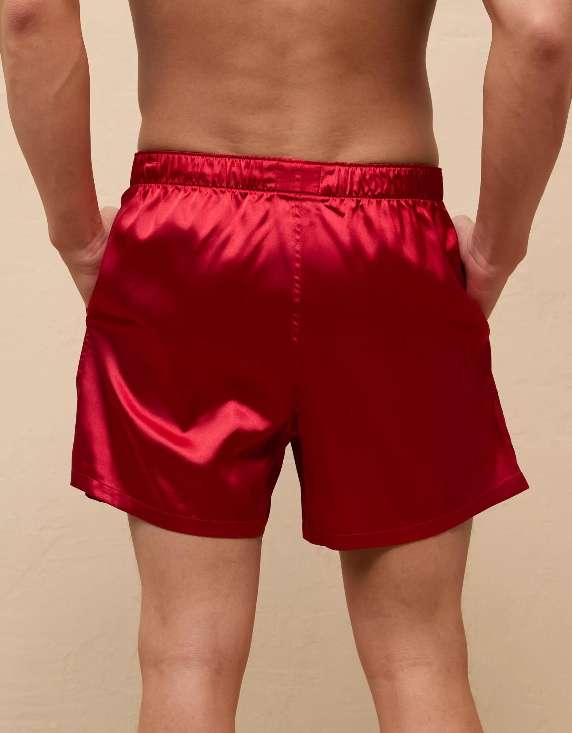 AEO Men's Solid Satin Pocket Boxer Short Product Image