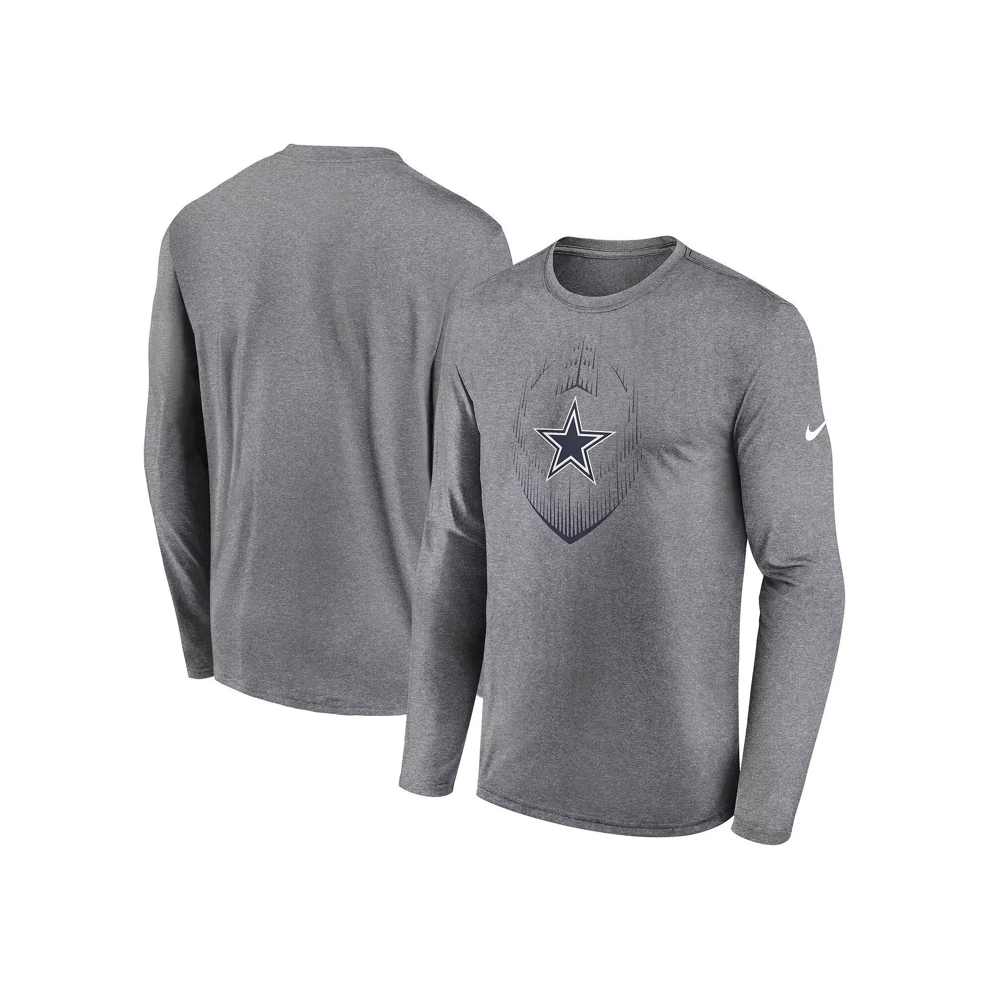 Men's Nike Heather Gray Los Angeles Chargers Legend Icon Long Sleeve T-Shirt,  Product Image