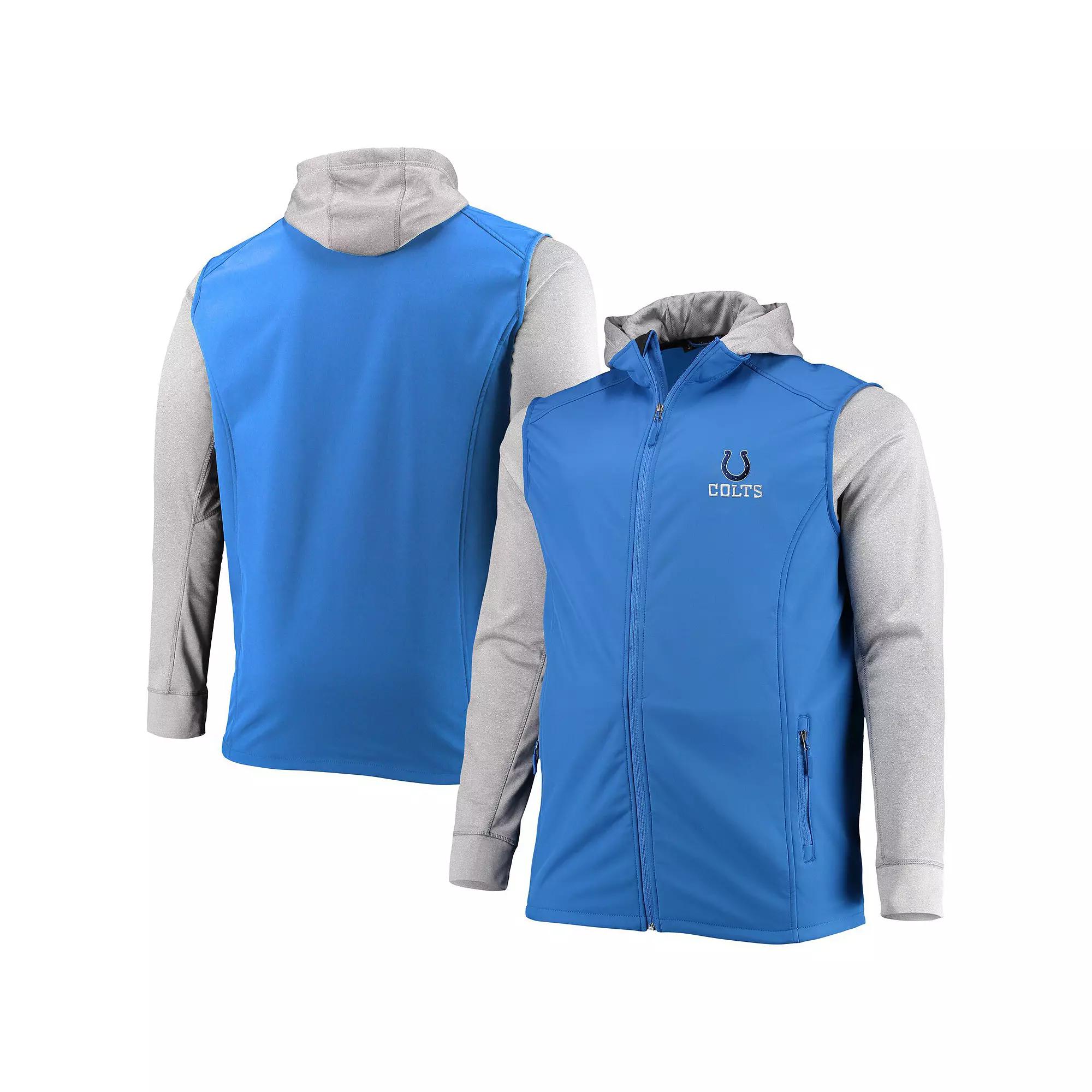Men's Dunbrooke Royal/Gray Indianapolis Colts Big & Tall Alpha Full-Zip Hoodie Jacket, Blue Product Image