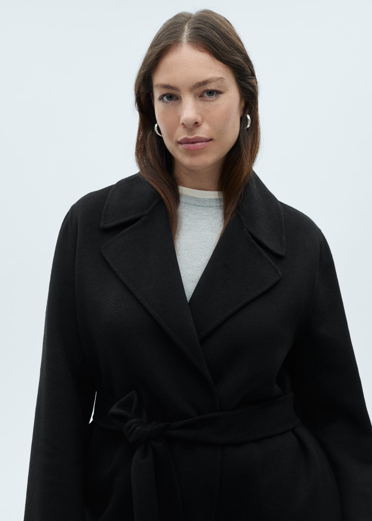 Belt handmade coat - Women | MANGO USA Product Image