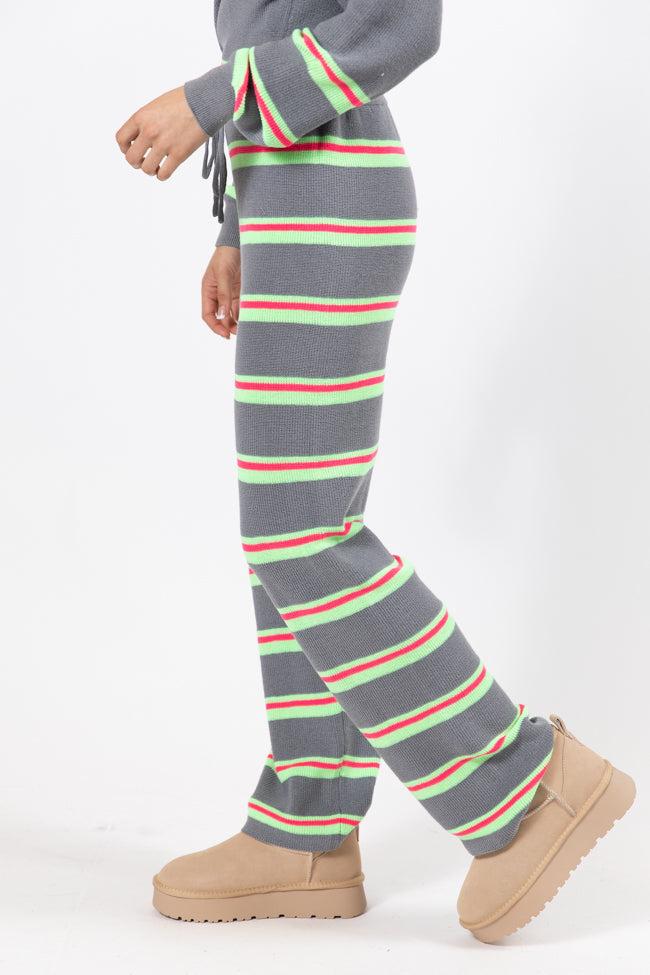 Seeing Stripes Pink and Green Striped Pants FINAL SALE Product Image