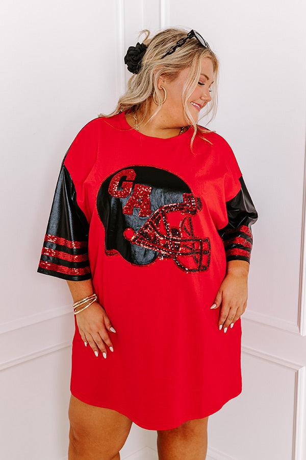 State Pride Sequin Mini Dress in Georgia Curves Product Image