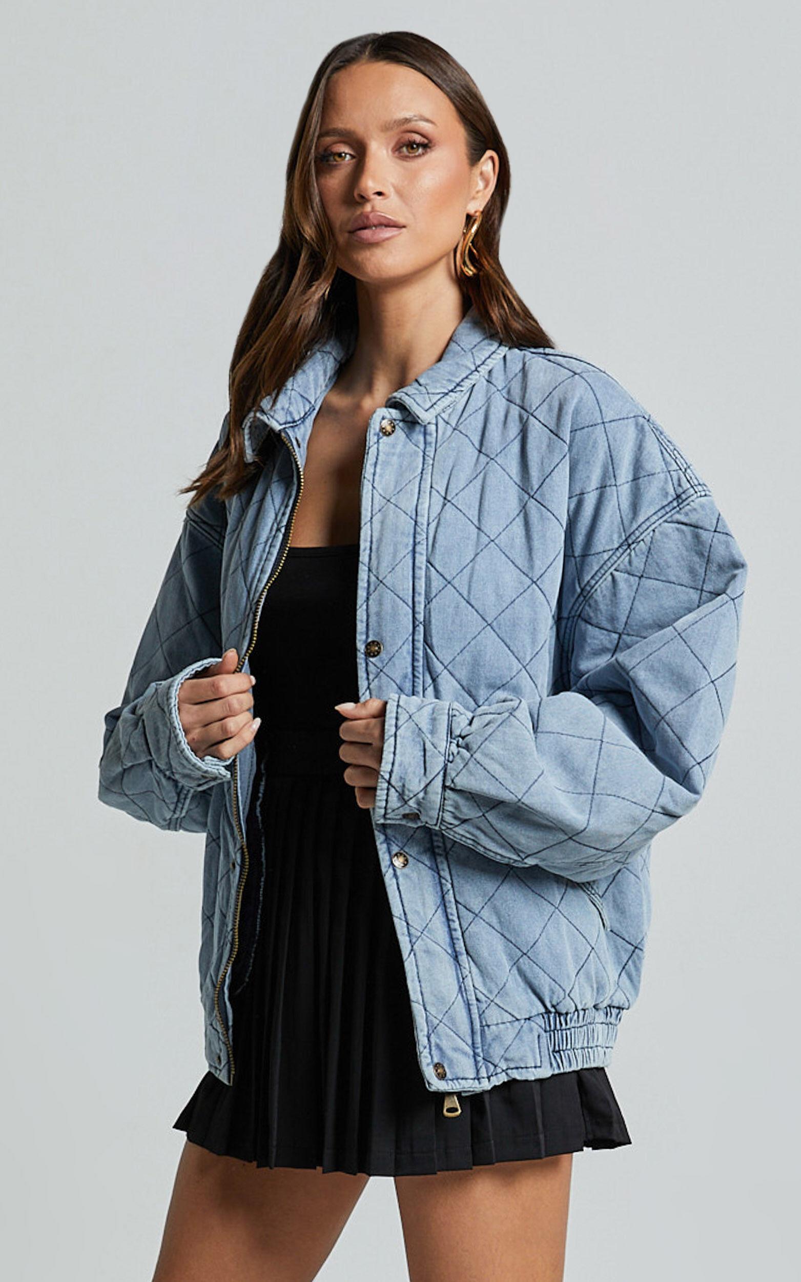 Lioness - Kenny Bomber in Light Denim Product Image