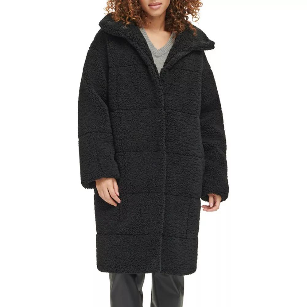 Women's Levi's® Long Quilted Sherpa Coat,  Product Image