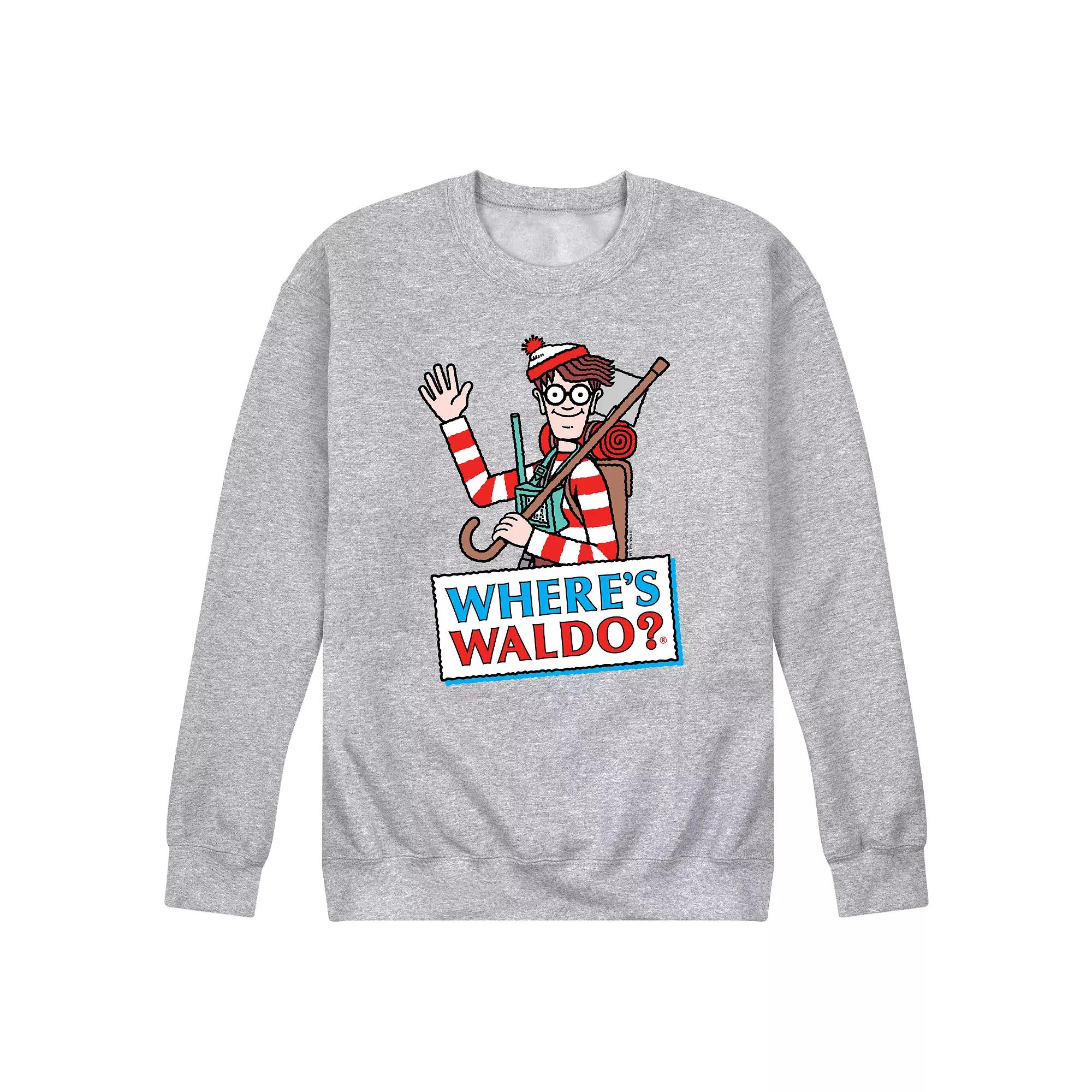 Men's Where's Waldo Logo Fleece Sweatshirt,  Product Image