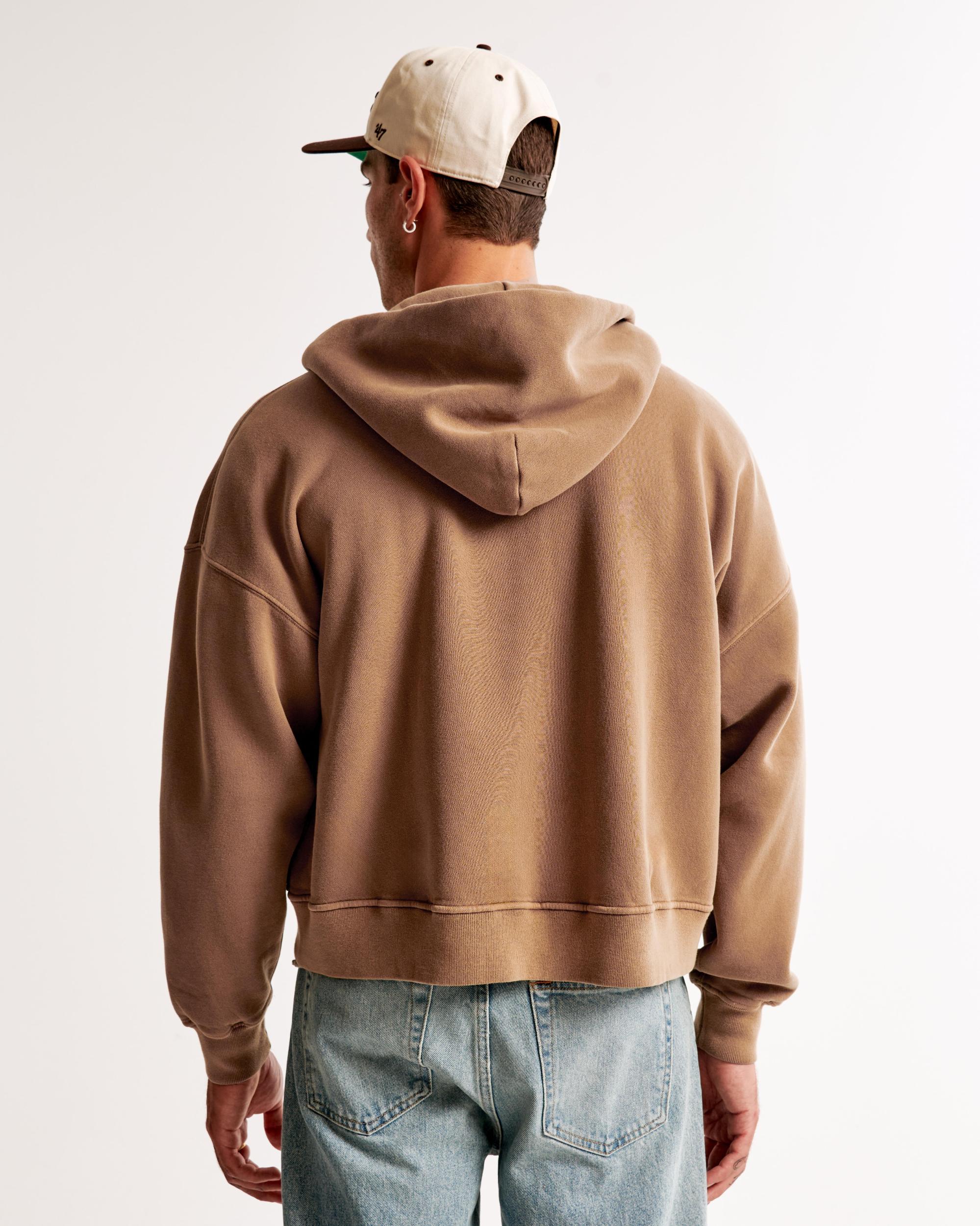 Cropped Essential Full-Zip Hoodie Product Image