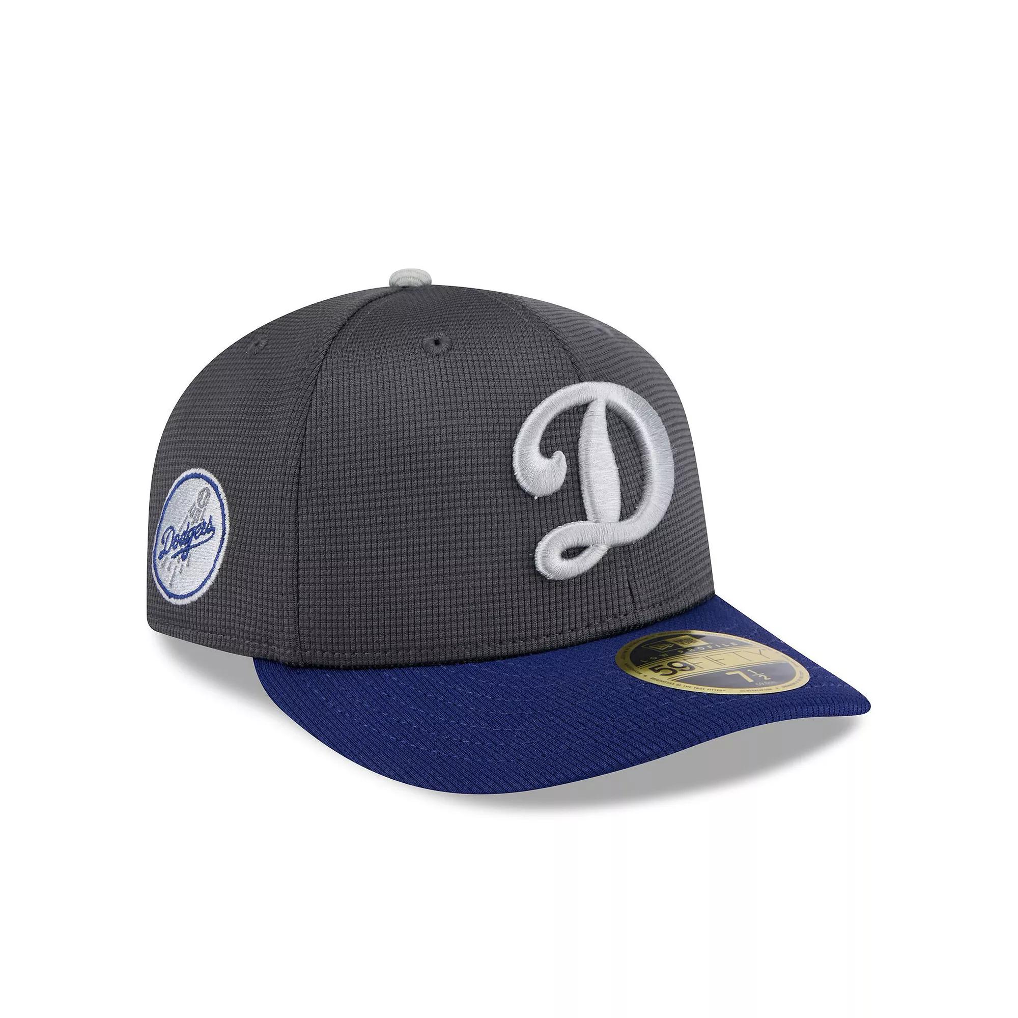 Men's New Era  Gray/Royal Los Angeles Dodgers 2025 Batting Practice Low Profile 59FIFTY Fitted Hat, Size: 7 1/2, Grey Product Image