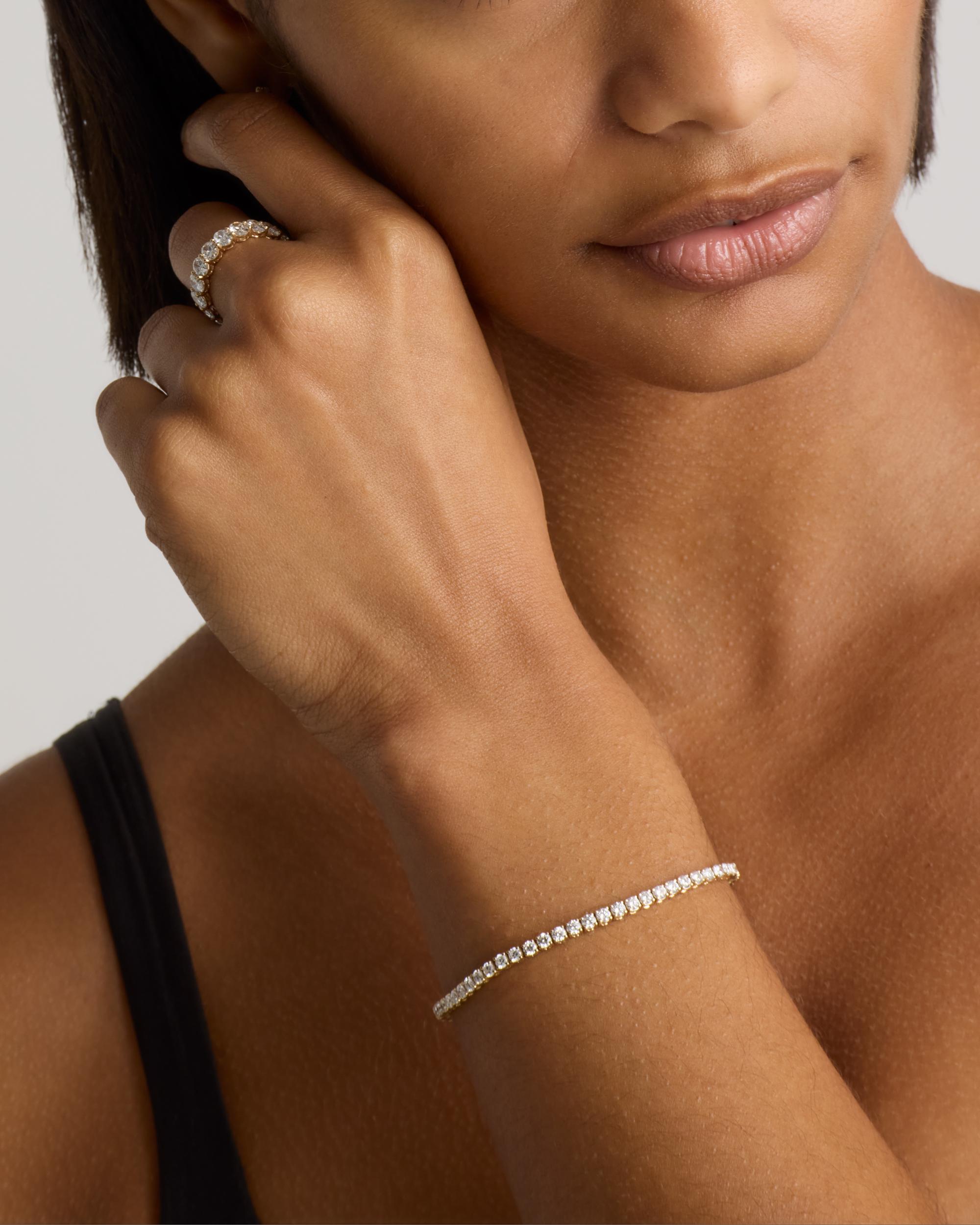 Quince | Women's 14K Gold Lab Grown Diamond Tennis Bracelet Product Image