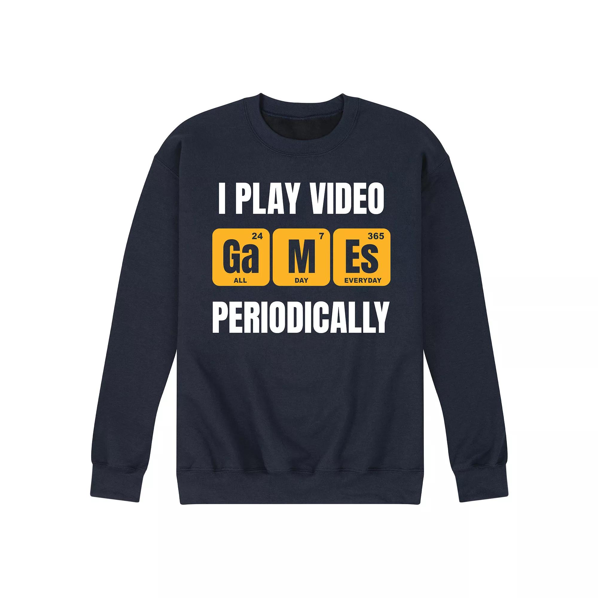 Men's I Play Video Games Periodically Fleece Sweatshirt,  Product Image