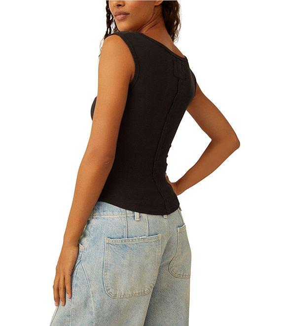 Free People Hummingbird Square Neck Sleeveless Tank Top Product Image