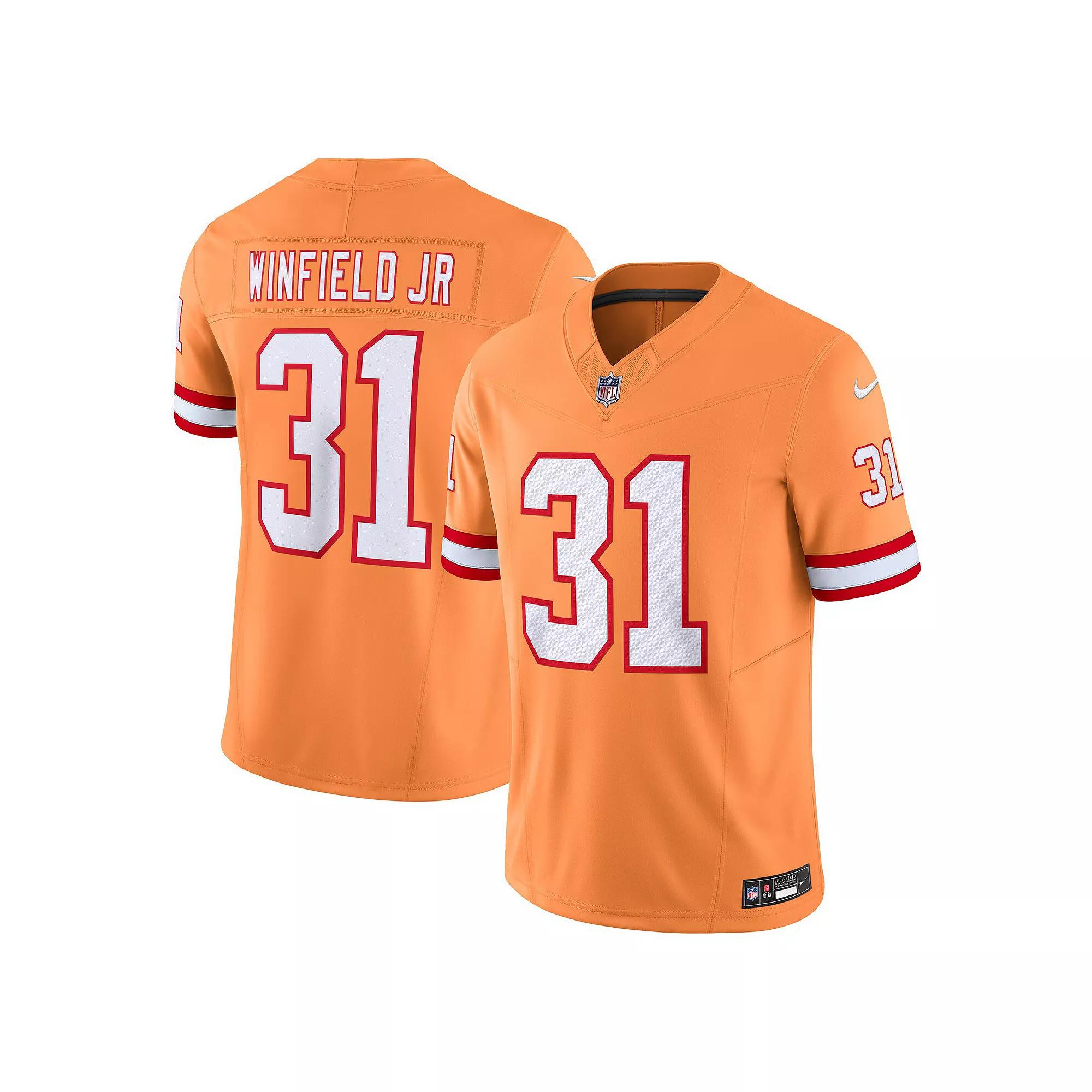 Men's Nike Antoine Winfield Jr. Orange Tampa Bay Buccaneers Throwback Vapor F.U.S.E. Limited Jersey, Size: 2XL Product Image