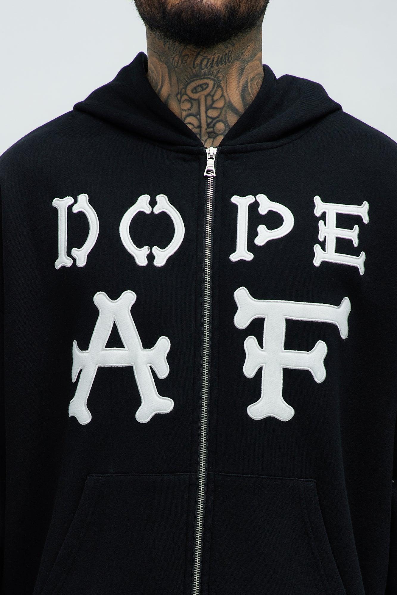 Tyson Rad Patched Zip Hoodie - Black Product Image