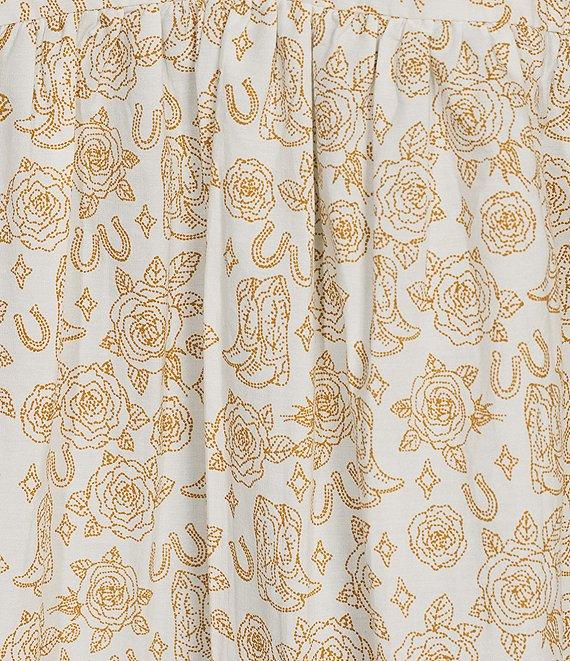 Ariat Rosie Border Print Cotton V-Neck Long Sleeve A-Line Dress Product Image