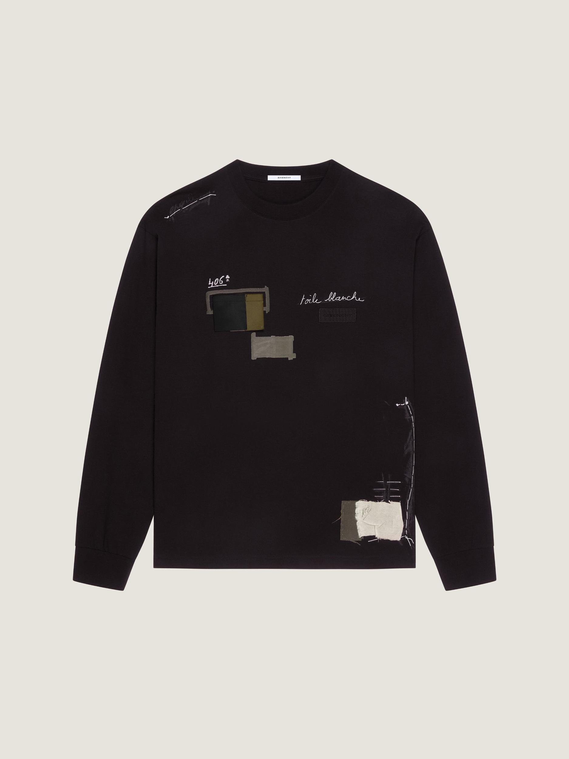 T-shirt in cotton with Trompe l'Œil pattern Product Image