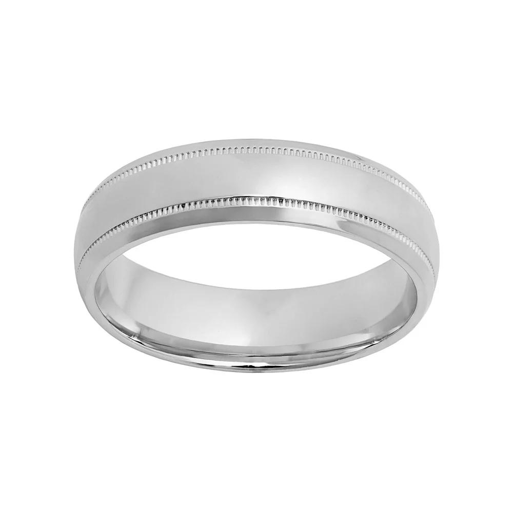 Jewelry Nation Sterling Silver Wedding Band - Men, Men's,  Product Image