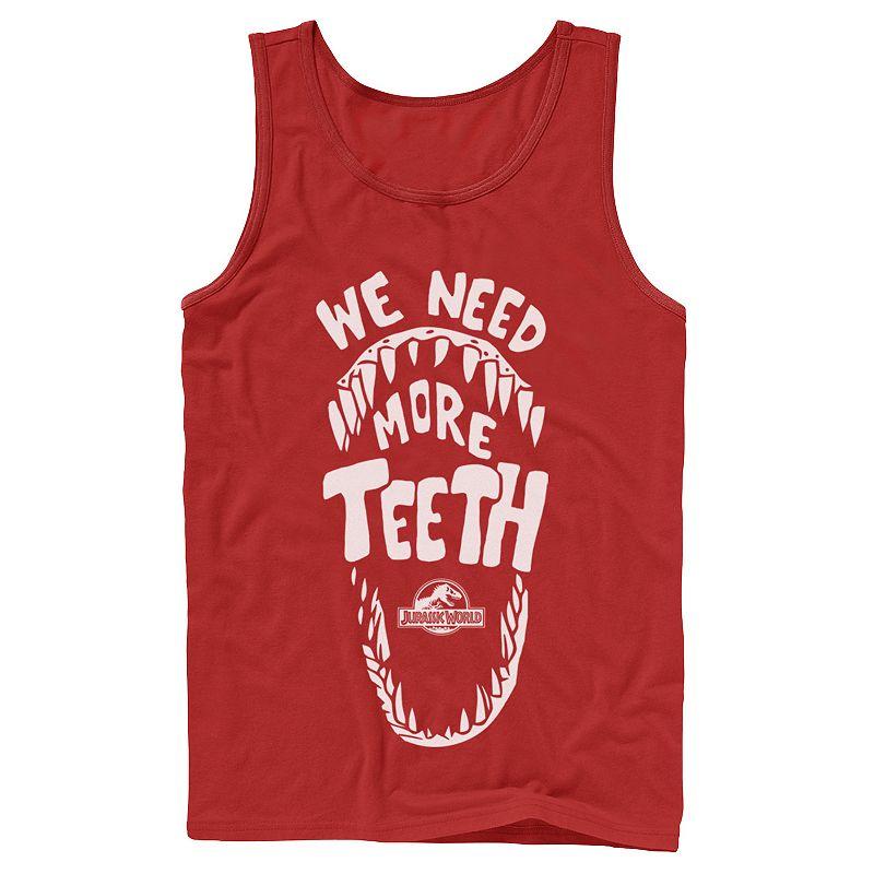 Men's Jurassic World We Need More Teeth Graphic Tank Top,  Product Image