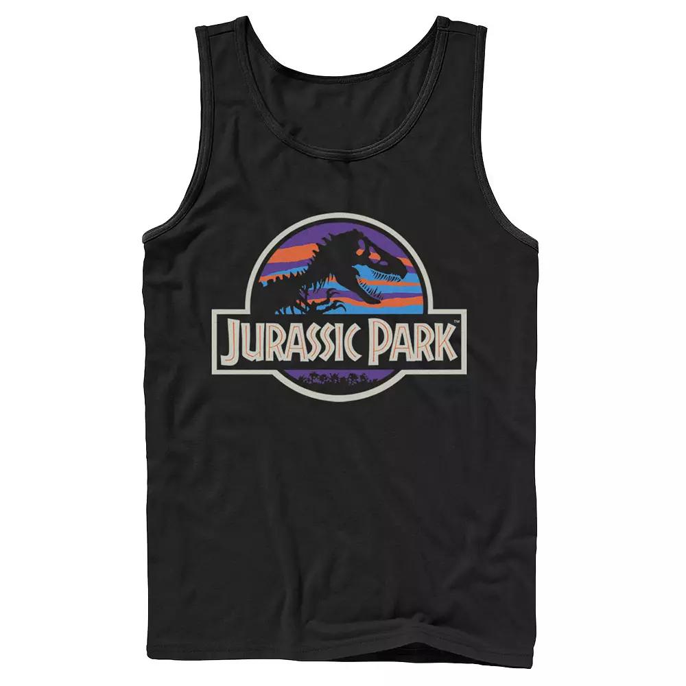 Men's Jurassic Park Camo Logo Camo Tank Top,  Product Image