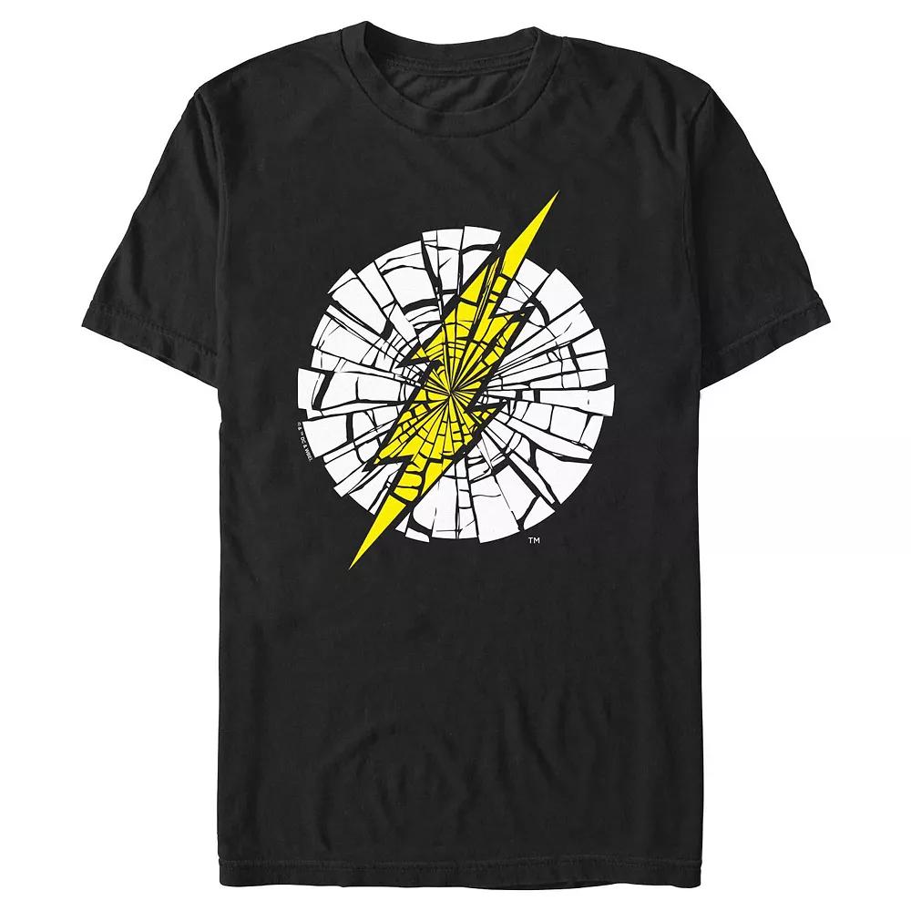 Men's The Flash Broken Logo Graphic Tee, Size: Large, Black Product Image