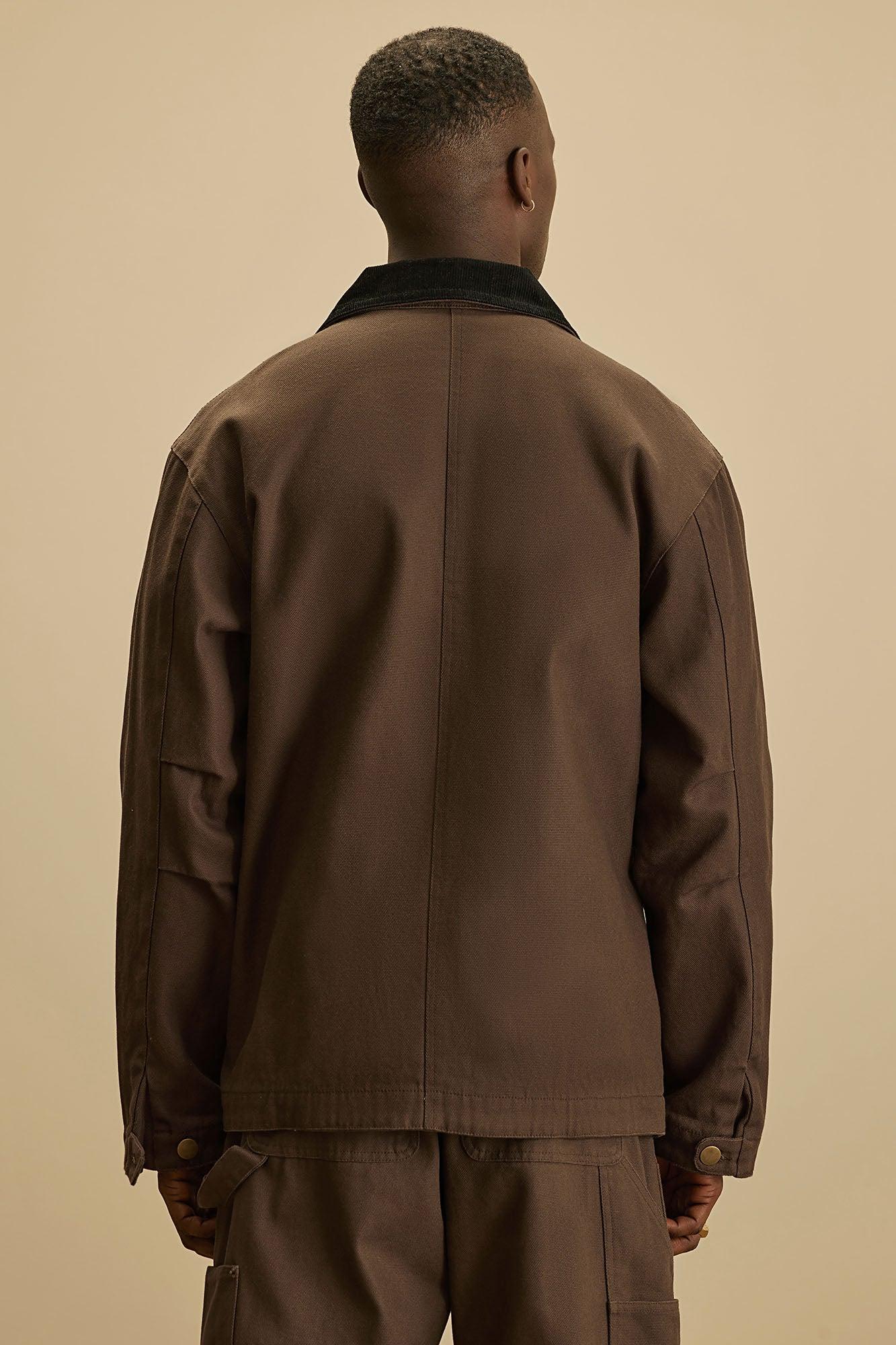 Alexander Utility Canvas Chore Jacket - Brown Product Image