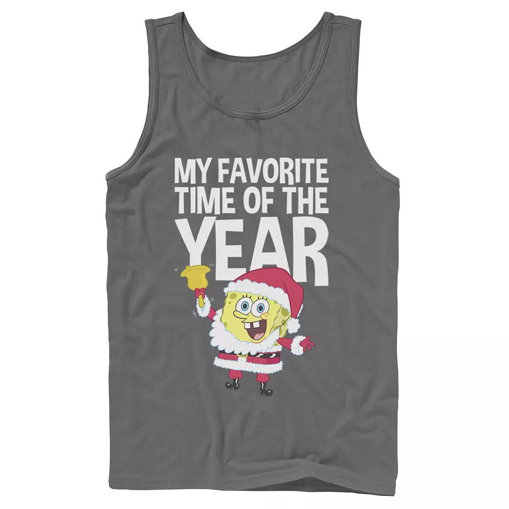 Men's Nickelodeon Spongebob Squarepants Santa Christmas Favorite Time Graphic Tank Top,  Product Image