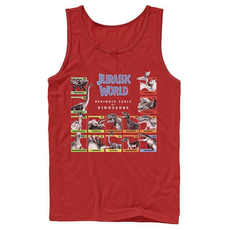Men's Jurassic World Periodic Table of Dinosaurs Graphic Tank Top,  Product Image