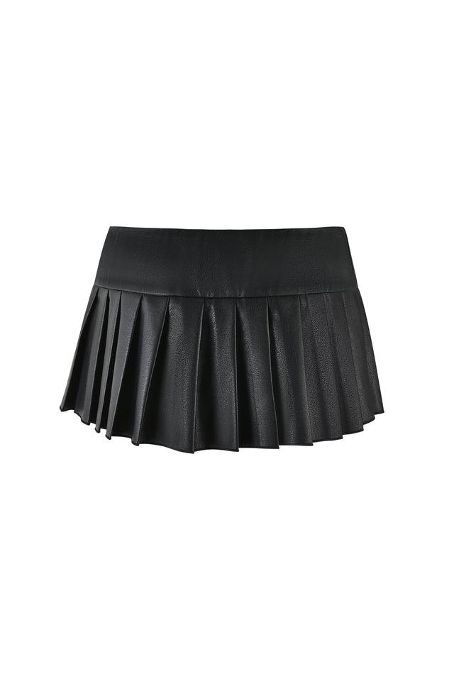 REMINI PU SKORT - BLACK Product Image