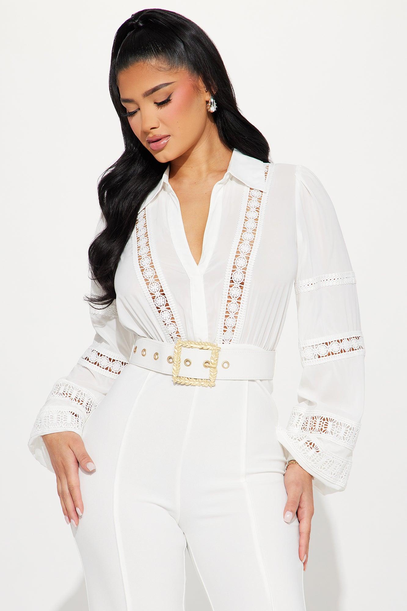 Think Twice Jumpsuit - Ivory Product Image