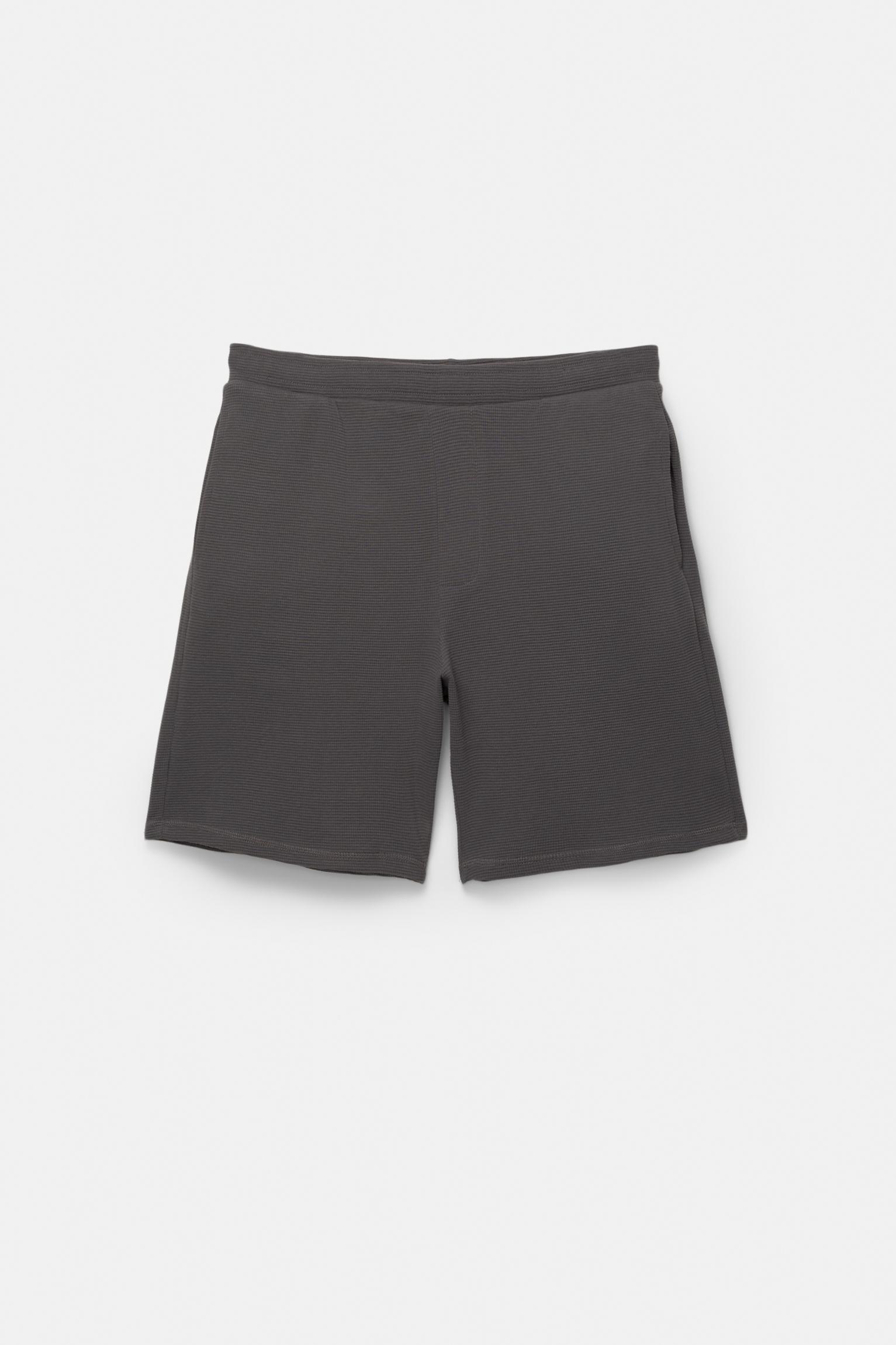 Jogger Bermuda shorts in waffle-knit fabric Product Image
