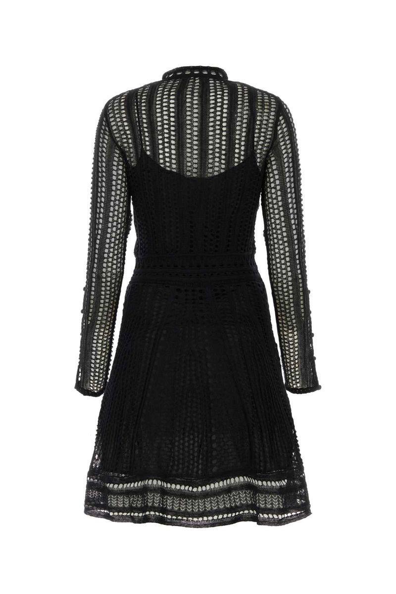 CHLOÉ Black Linen Blend Mini Dress Product Image