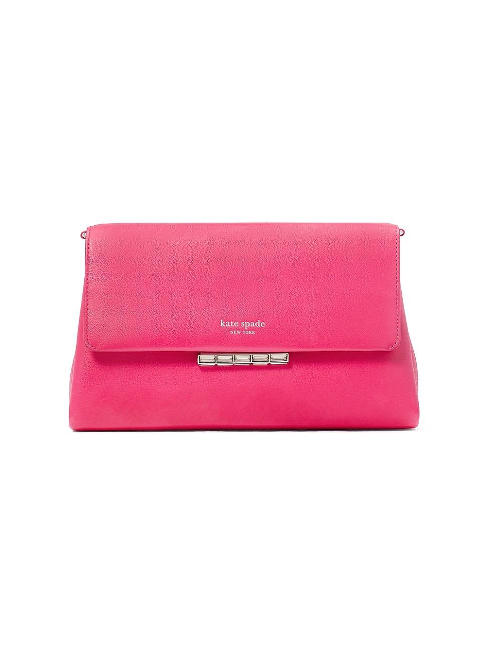 Womens Grace Embellished Leather Clutch Product Image