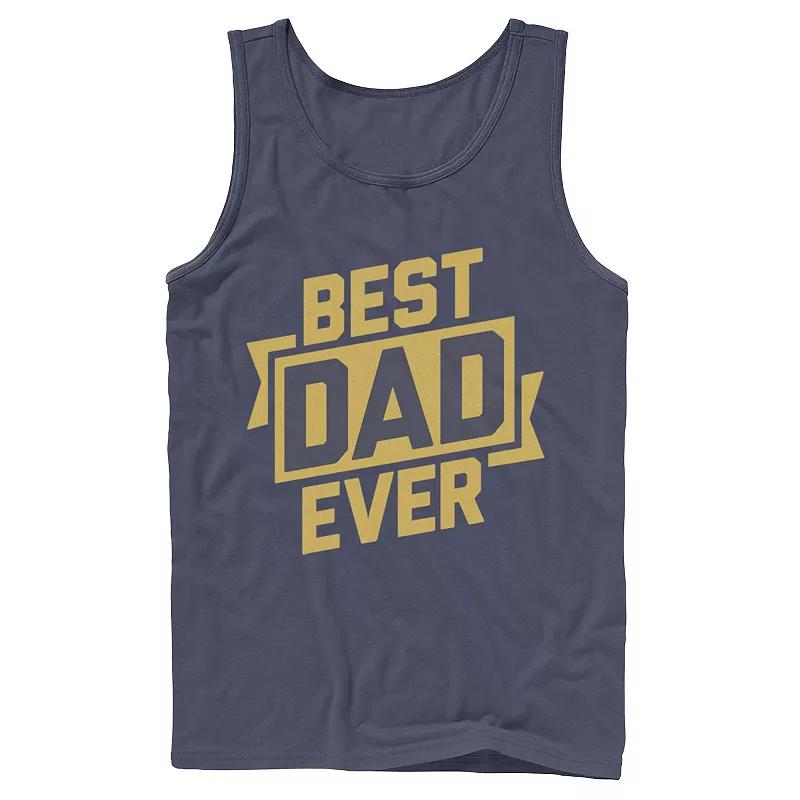 Men's Father's Day Best Dad Ever Gold Ribbon Tank Top,  Product Image