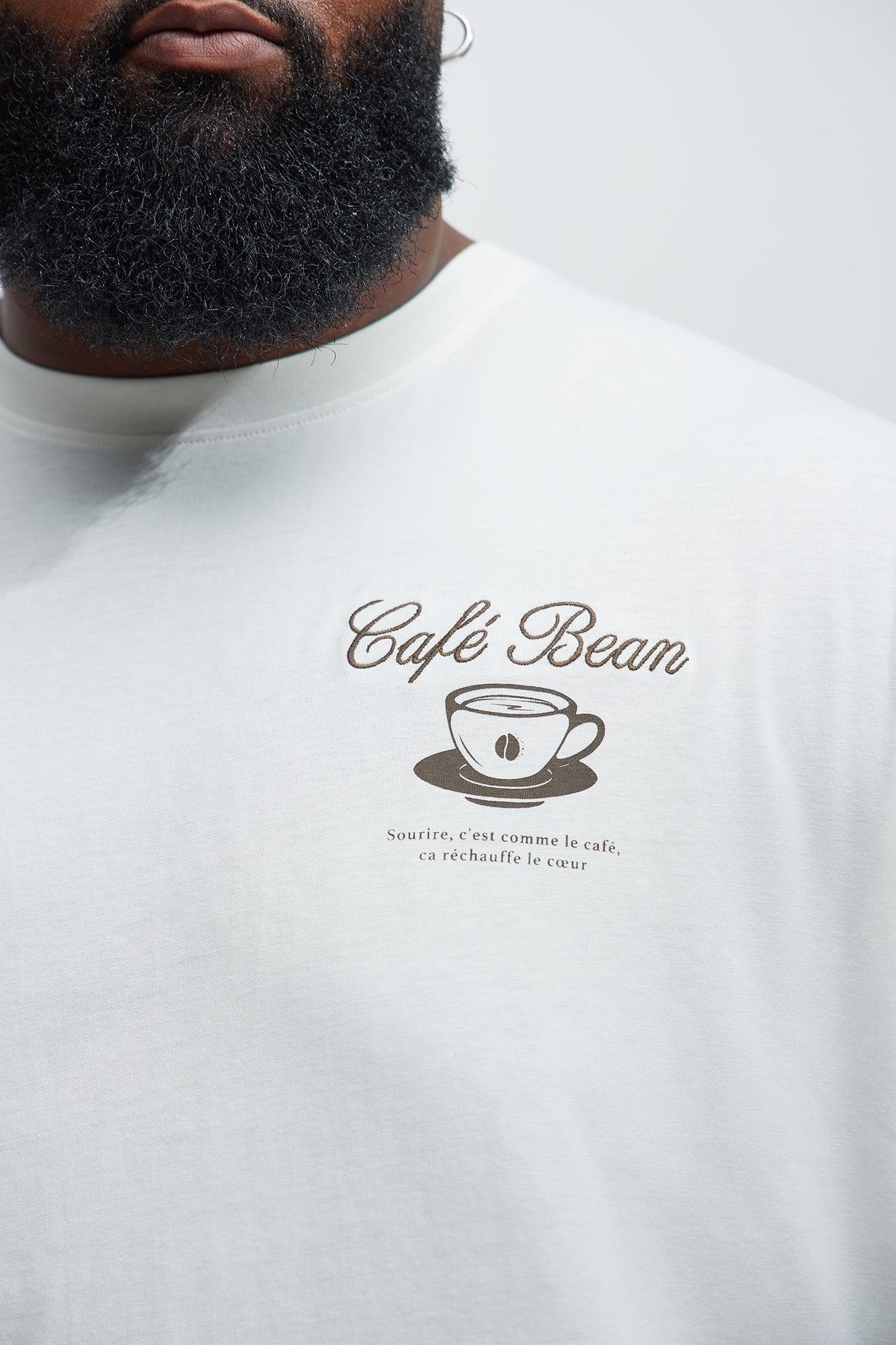 Cafe Bean Short Sleeve Tee - White Product Image