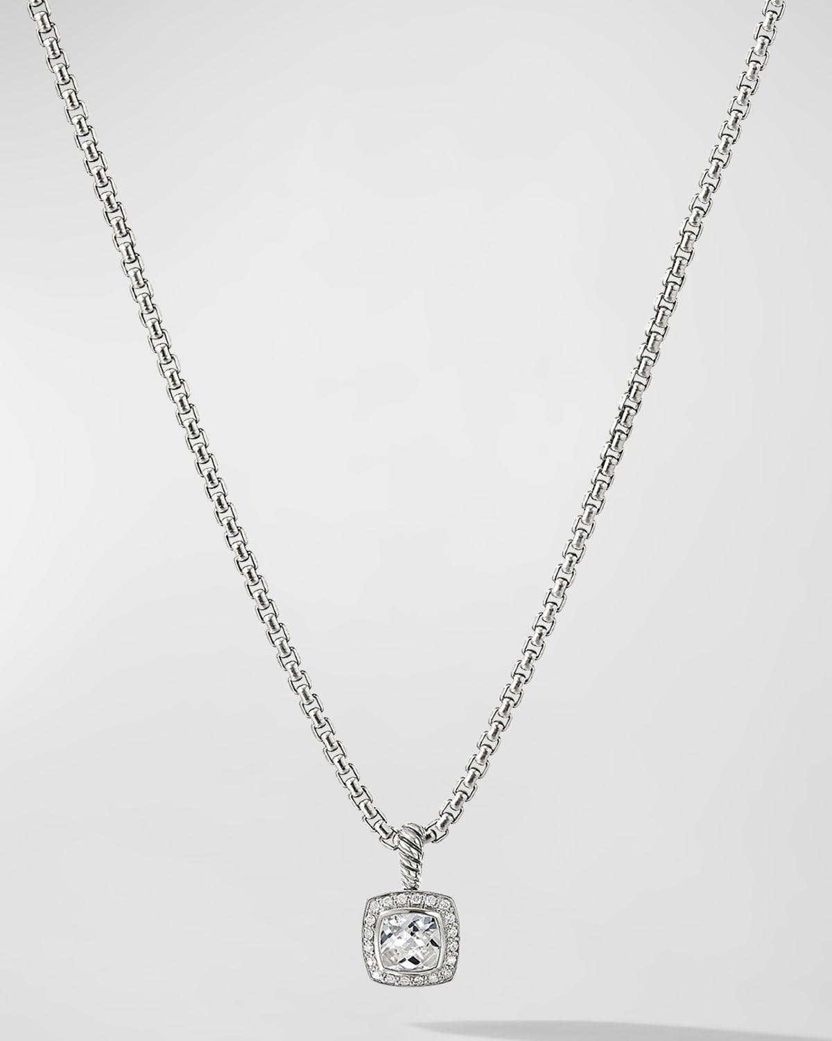 Womens Petite Albion Pendant Necklace in Sterling Silver Product Image