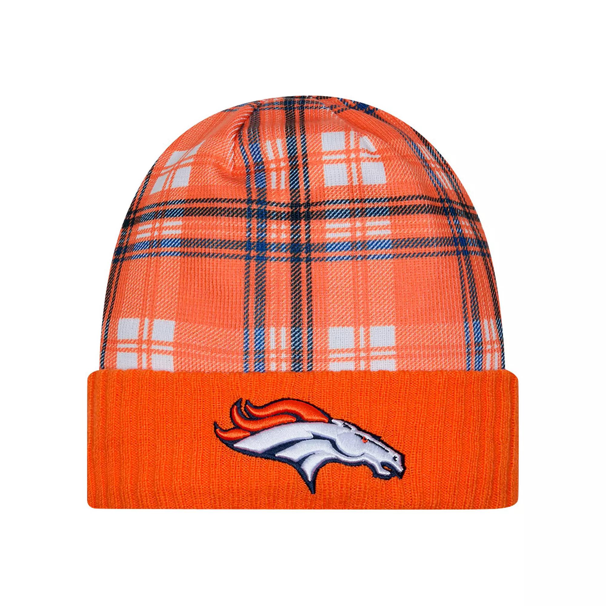 Men's New Era  Orange Denver Broncos Sideline Statement Cuffed Knit Hat Product Image