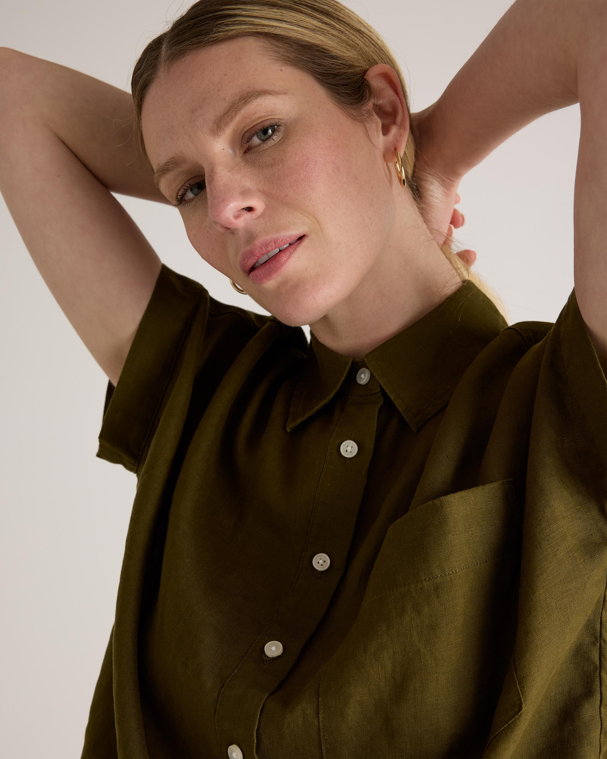 Quince | Women's 100% European Linen Camp Shirt Product Image