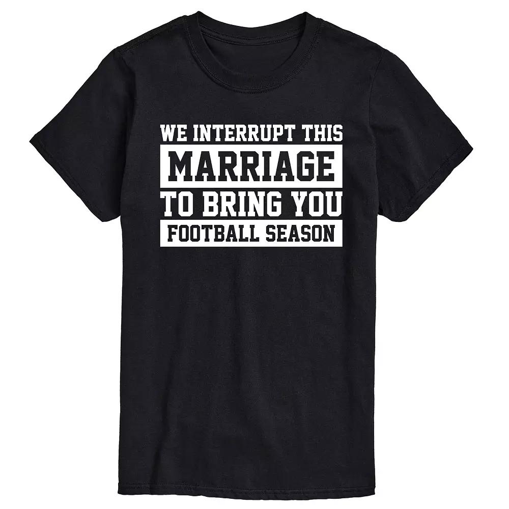 Big & Tall Marriage Football Tee, Men's,  Product Image