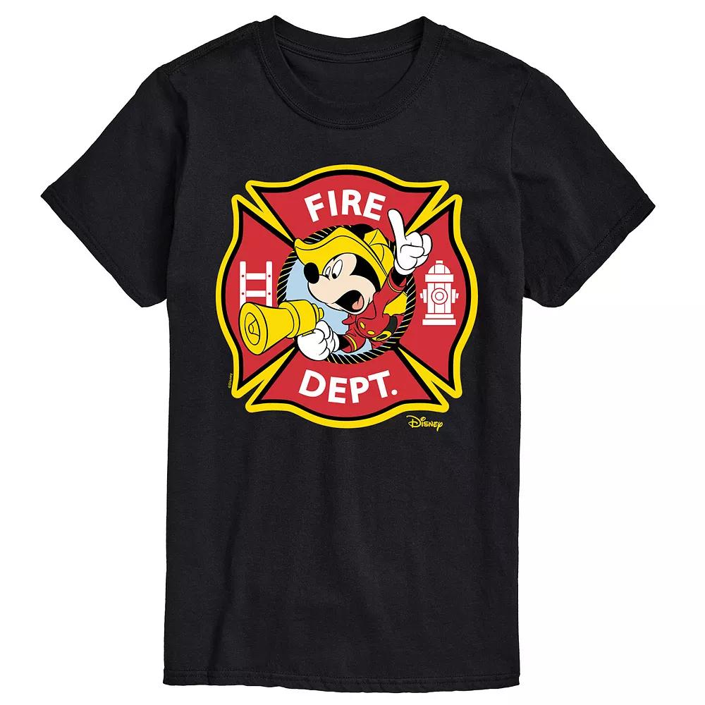 Disney's Mickey Mouse Men's Fire Dept. Badge Graphic Tee,  Product Image