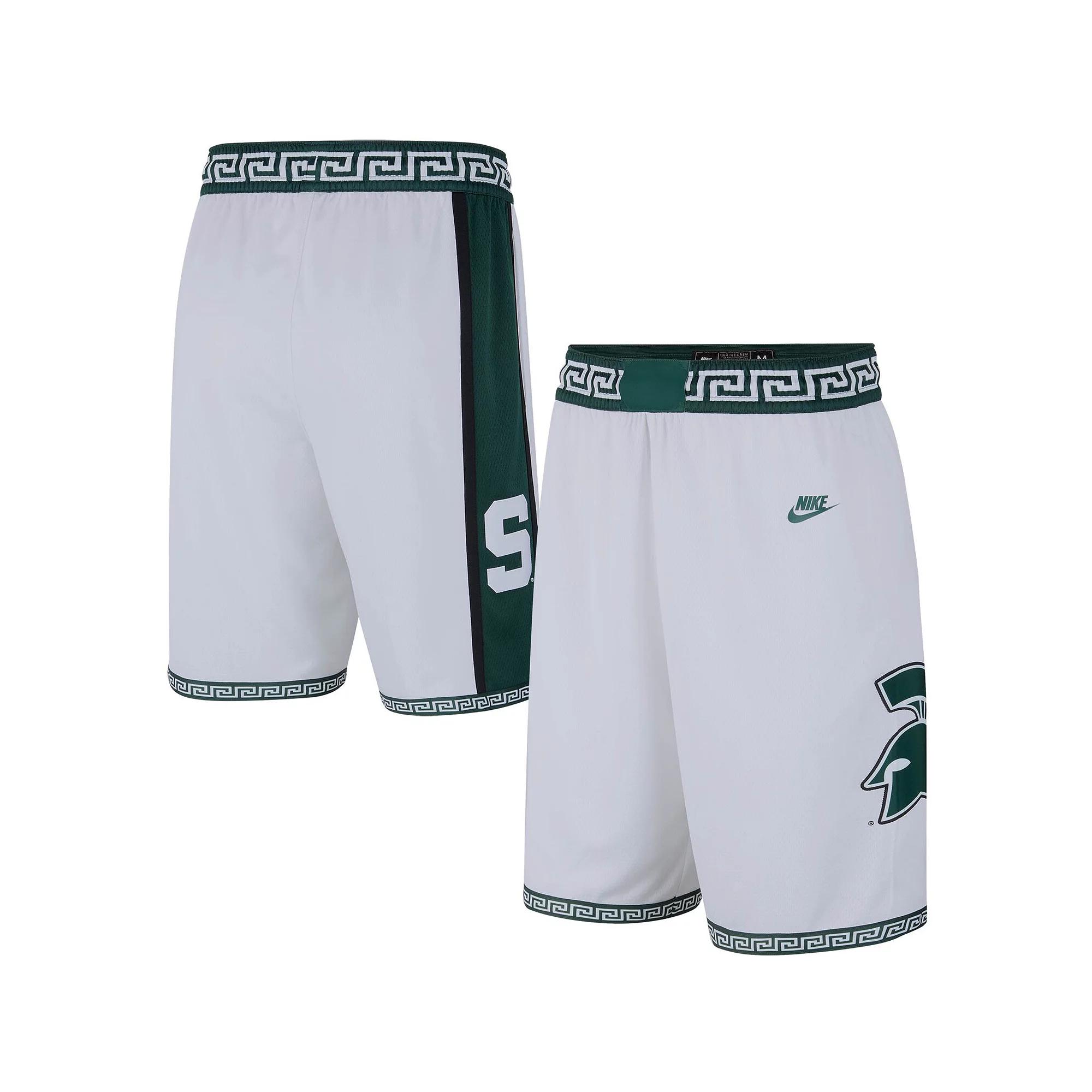 Men's Nike White Michigan State Spartans Limited Retro Basketball Shorts,  Product Image