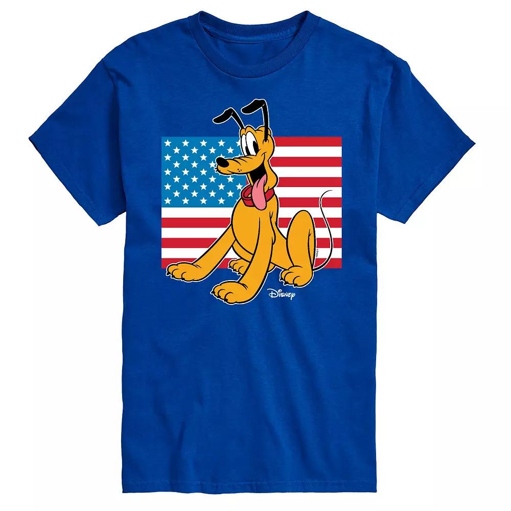 Disney's Pluto Big & Tall USA Flag Graphic Tee, Men's,  Product Image