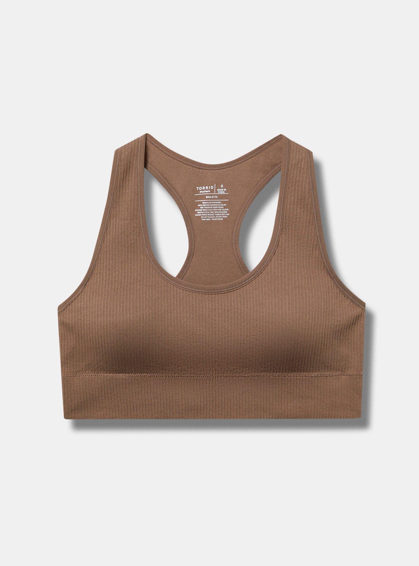 Lightly Lined Seamless Rib Racerback Bralette Product Image